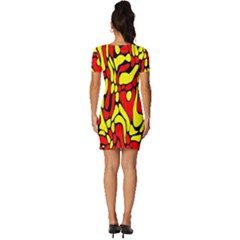 Fitted Knot Split End Bodycon Dress 