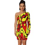 RBY 127 Long Sleeve One Shoulder Mini Dress