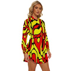 Womens Long Sleeve Shirt Dress 