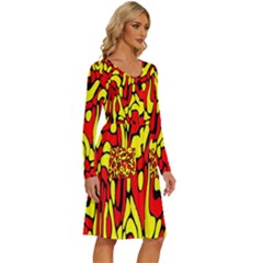 Long Sleeve Dress With Pocket 