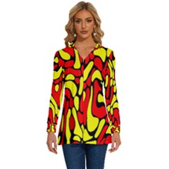 Long Sleeve Drawstring Hooded Top 