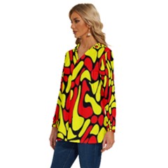 Long Sleeve Drawstring Hooded Top 