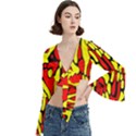 Trumpet Sleeve Cropped Top 