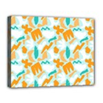 Design Pattern Seamless Tropical Canvas 14  x 11  (Stretched)