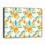 Design Pattern Seamless Tropical Canvas 16  x 12  (Stretched)