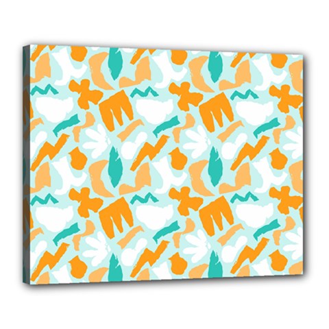 Design Pattern Seamless Tropical Canvas 20  x 16  (Stretched) from ArtsNow.com