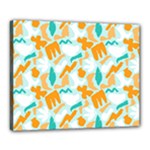 Design Pattern Seamless Tropical Canvas 20  x 16  (Stretched)