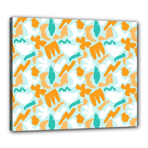 Design Pattern Seamless Tropical Canvas 24  x 20  (Stretched) from ArtsNow.com