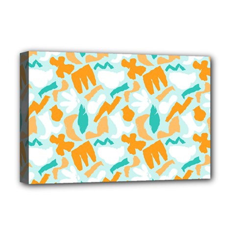 Design Pattern Seamless Tropical Deluxe Canvas 18  x 12  (Stretched) from ArtsNow.com