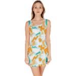 Design Pattern Seamless Tropical Bodycon Dress