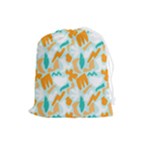 Design Pattern Seamless Tropical Drawstring Pouch (Large)