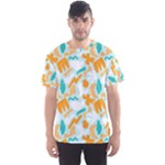 Design Pattern Seamless Tropical Men s Sport Mesh T-Shirt