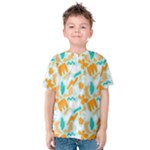 Design Pattern Seamless Tropical Kids  Cotton T-Shirt