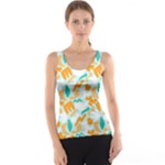 Design Pattern Seamless Tropical Women s Basic Tank Top