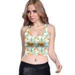 Design Pattern Seamless Tropical Racer Back Crop Top