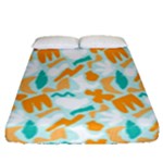 Design Pattern Seamless Tropical Fitted Sheet (Queen Size)