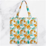 Design Pattern Seamless Tropical Zipper Grocery Tote Bag