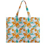 Design Pattern Seamless Tropical Zipper Mini Tote Bag
