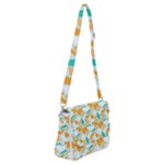 Design Pattern Seamless Tropical Shoulder Bag with Back Zipper