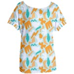 Design Pattern Seamless Tropical Women s Oversized T-Shirt