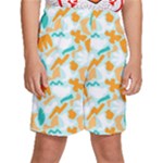 Design Pattern Seamless Tropical Kids  Basketball Shorts