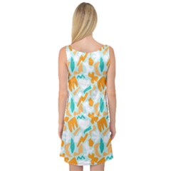 Sleeveless Satin Nightdress Back