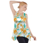 Design Pattern Seamless Tropical Side Drop Tank Tunic