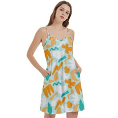 Mini Camis Dress With Pockets 