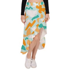Asymmetrical Ruffle Hem Skirt  