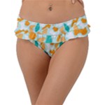 Design Pattern Seamless Tropical Frill Bikini Bottoms
