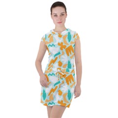 Drawstring Hooded Dress 