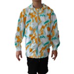 Design Pattern Seamless Tropical Kids  Hooded Windbreaker