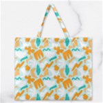 Design Pattern Seamless Tropical Zipper Large Tote Bag