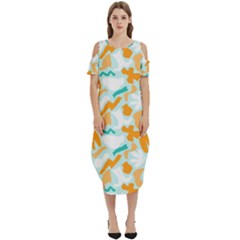 Cold Shoulder Loose Fit Dress With Pockets 