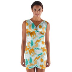 Wrap Front Bodycon Dress 