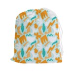 Design Pattern Seamless Tropical Drawstring Pouch (2XL)