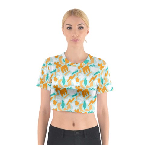 Design Pattern Seamless Tropical Cotton Crop Top from ArtsNow.com