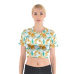 Design Pattern Seamless Tropical Cotton Crop Top