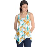 Design Pattern Seamless Tropical Sleeveless Tunic