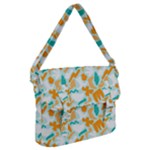 Design Pattern Seamless Tropical Buckle Messenger Bag