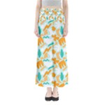 Design Pattern Seamless Tropical Full Length Maxi Skirt