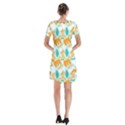 Short Sleeve V-neck Flare Dress 