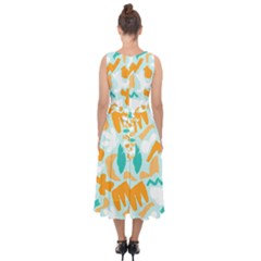 Midi Tie-Back Chiffon Dress 