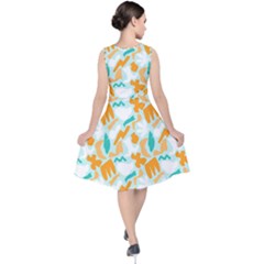 V-Neck Midi Sleeveless Dress  
