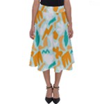 Design Pattern Seamless Tropical Perfect Length Midi Skirt