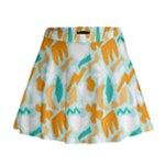 Design Pattern Seamless Tropical Mini Flare Skirt