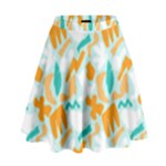 Design Pattern Seamless Tropical High Waist Skirt