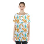 Design Pattern Seamless Tropical Skirt Hem Sports Top