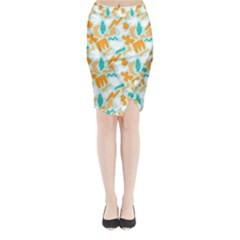 Design Pattern Seamless Tropical Midi Wrap Pencil Skirt from ArtsNow.com