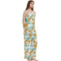 Spaghetti Top Long Pants Satin Pajamas Set 